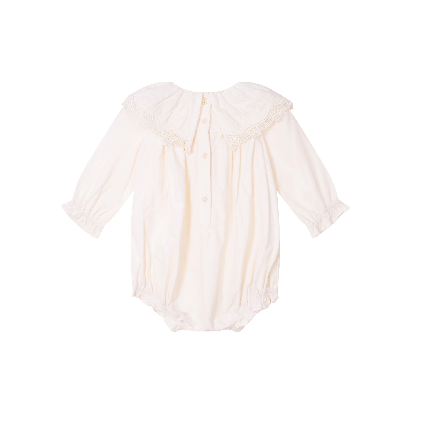 Baby Cotton Corduroy White Lace Collar Long Sleeves Rompers