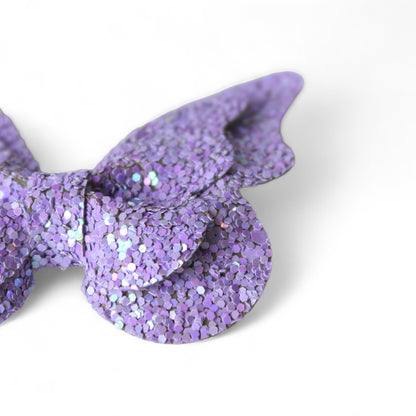 Fairy Wing Sparkling Hair Clip With Purple Sequins