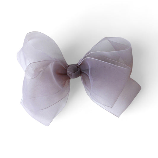 Layered Purple Tulle Bow Hair Clip