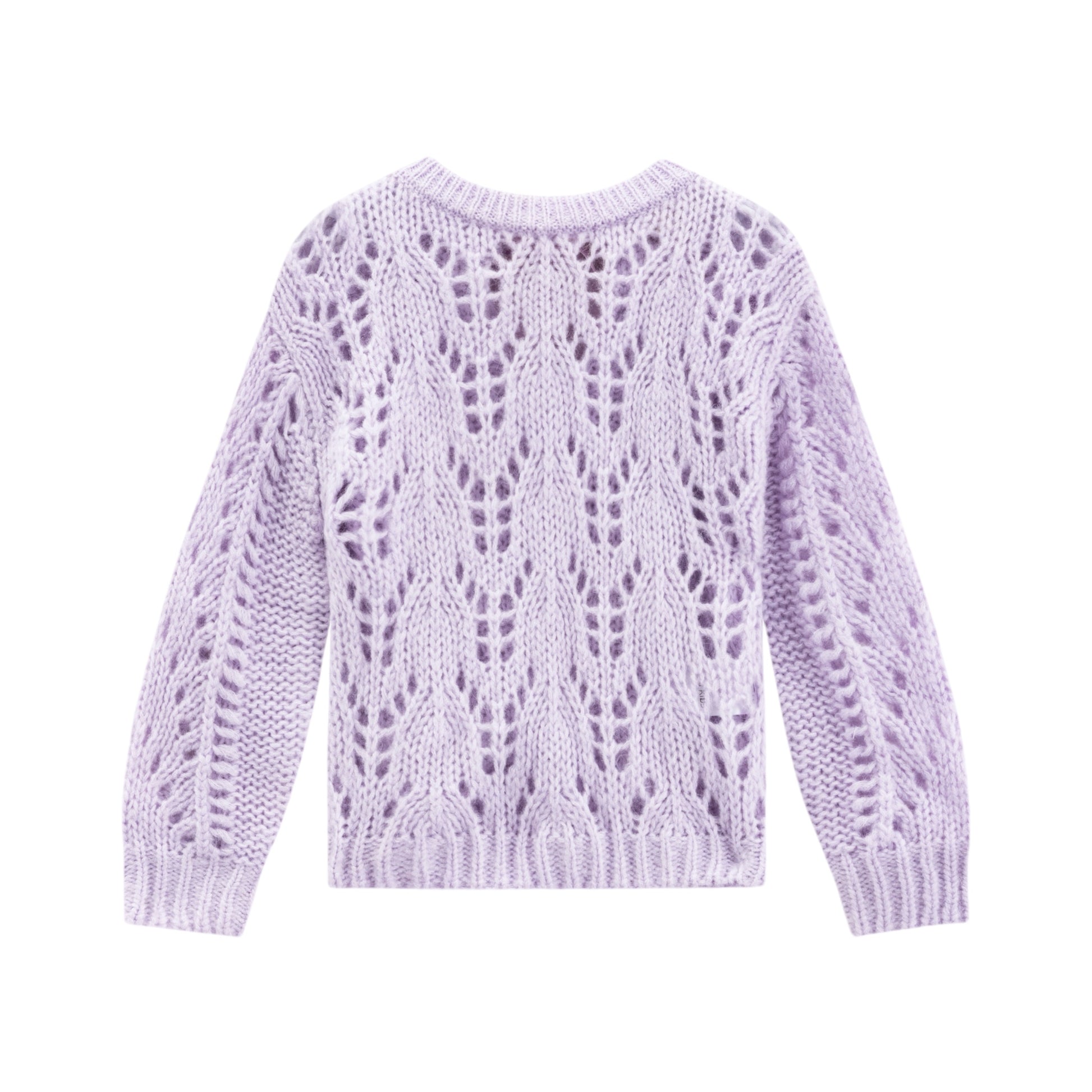 iMiN Kids Wool-Blend Sweater with Bow Back Lilac