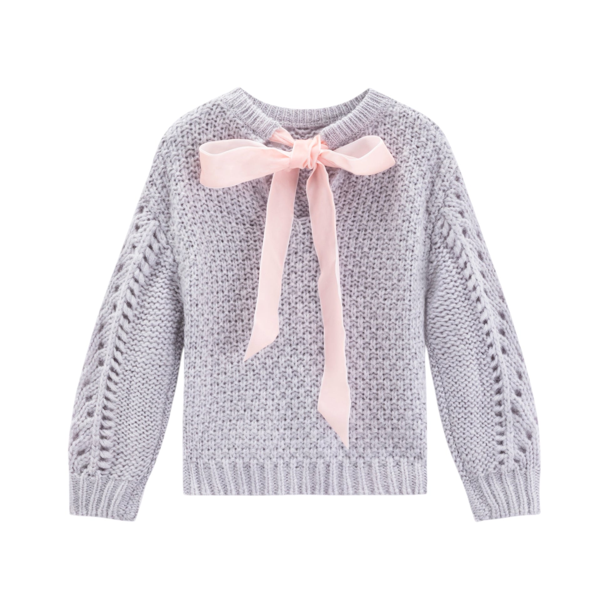 iMiN Kids Girl's Knitted Jumper with Bow at the back