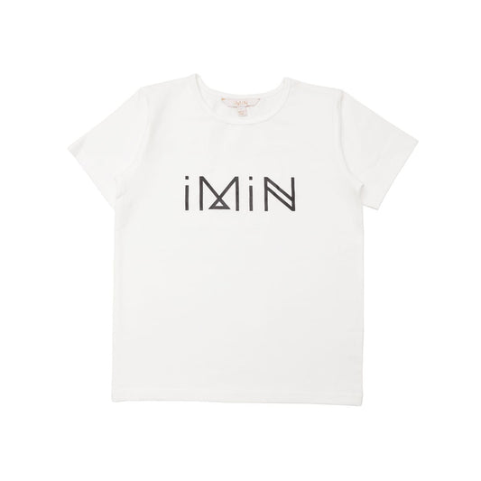 iMiN Logo Print White T-shirt