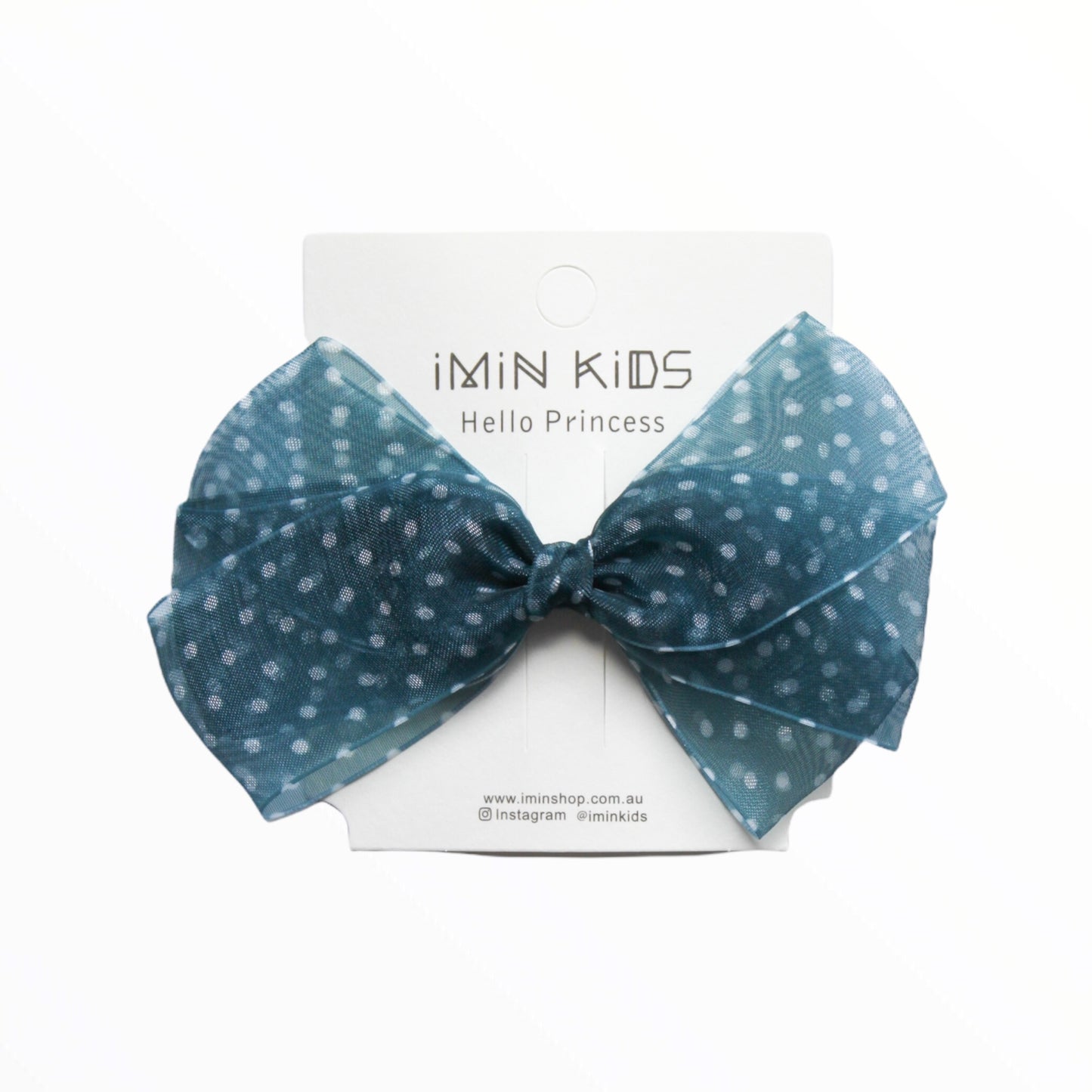 iMiN Kids Girls Jungle Blue Ribbon Hair Clip