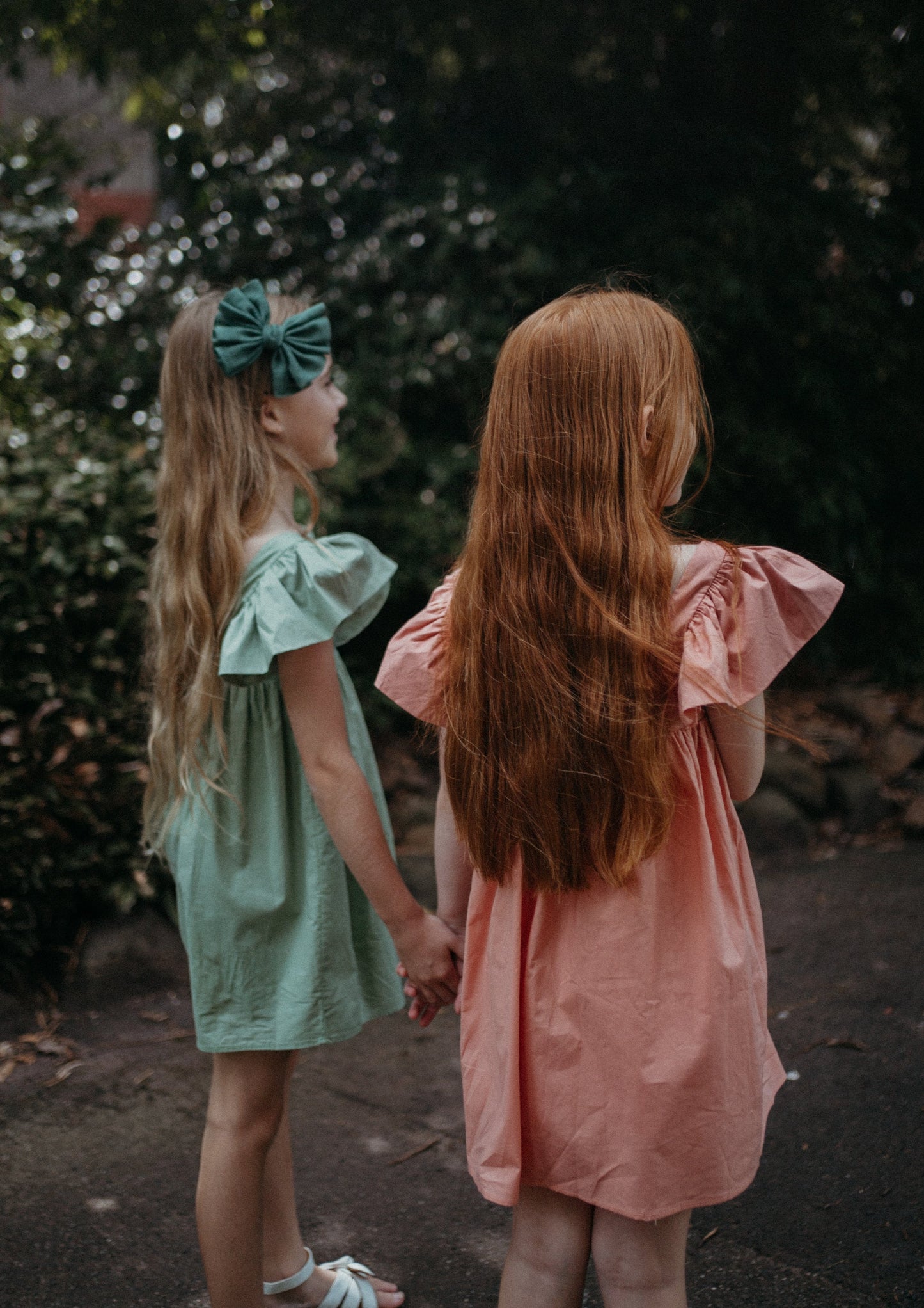 iMiN Kids Girls Handmade Linen Pleated Bow Clip Green/Grey Blue/Pink