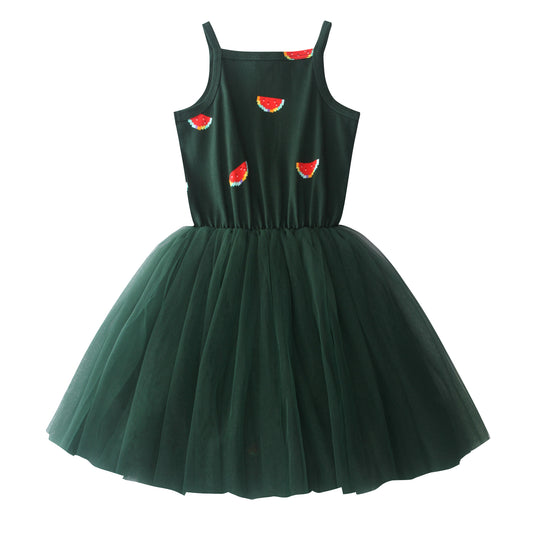 iMiN Kids Girls Summer Beach Dress Green Watermelon