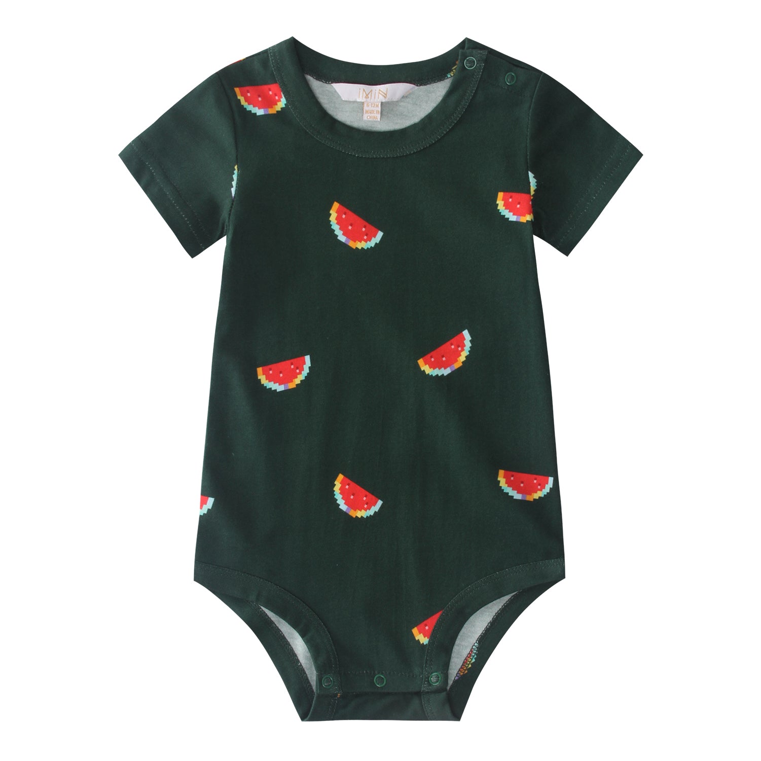 iMiN Kids Baby Unisex Bodysuit Green Watermelon