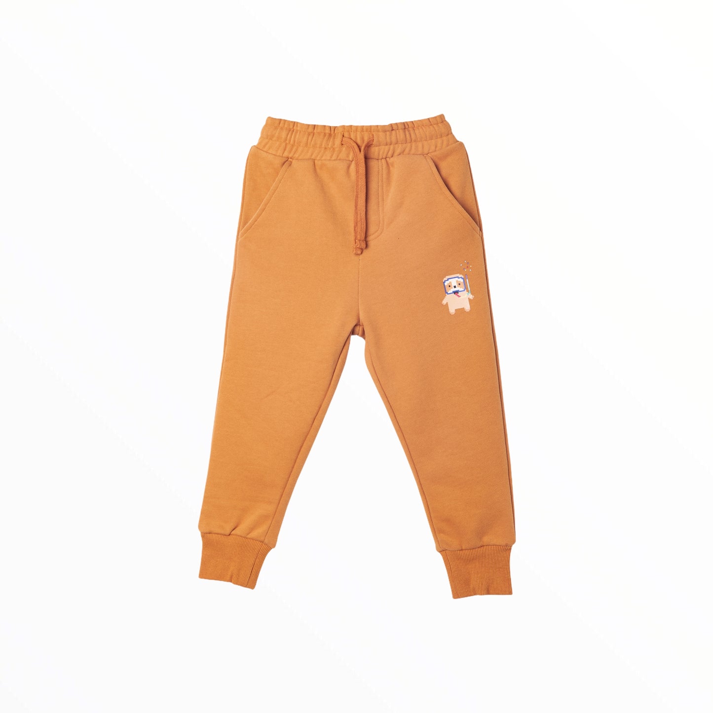 iMiN Kids Rainbow Pixel Diving Sloth Ginger Yellow Track Pants