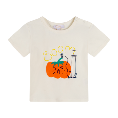 iMiN Kids Baby Short Sleeve T-shirt Beige Boom Tomato